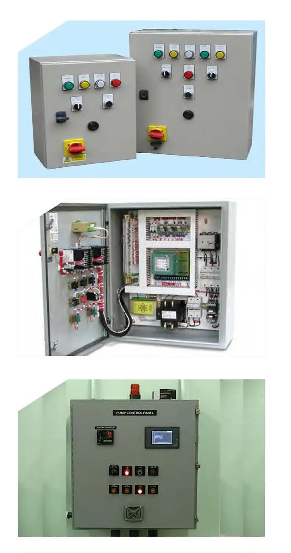 Fuel pump control panels