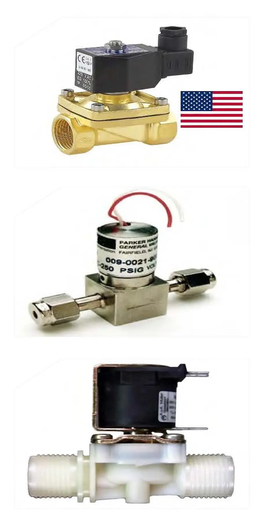 Solenoid valves for fuel and process systems